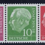 Bund Heuss Zusammendruck, Michel Nr. W 20 y II, postfrisch