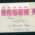 All.Besetzung 10fach Frankatur Michel Nr. 954 POR ndgz Alfeld 22.05.1948
