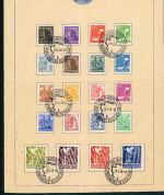 All.Besetzung Michel Nummer 958c farbgeprüft auf Austellungsblatt Export Messe