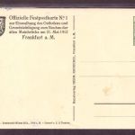 AK Frankfurt , alte Mainbrücke / Weihe zur Grundsteinlegung - 1912 - ungebraucht