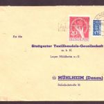 Berlin / West Brief - Michel Nummer 69 - Nürnberg nach Mühlheim 1950