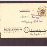 Drucksache Alliierte Besetzung Franz. Zone - Gebühr bezahlt - Bühl 1947