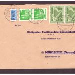 Berlin / Wiederaufbau - MiNr. 72 als Paar - Stuttgart n. Mühlheim 1951