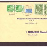 Berlin / Wiederaufbau - MiNr. 72 als Paar - Stuttgart n. Mühlheim 1951