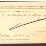 Schweiz Ganzsache + Privat Zudruck + ZuF - Herzogenbuchsee n. Othmarsingen 1922