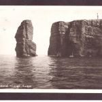 Ansichtskarte Helgoland - Lange Anna / Bordpost - Hamburg nach Halle 1931