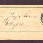 Deutsches Reich Streifband Lübeck nach Elberfeld 1887