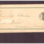 Deutsches Reich Streifband Braunschweig nach Dresden 1887