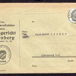 Dt. Reich Dienstbrief Michel Nummer 120 Amtsgericht Starnberg n. Oldenburg