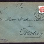 Dt. Reich Dienstbrief Michel Nummer 118 Delmenhorst nach Oldenburg