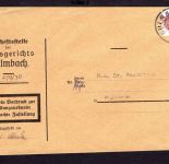Dt. Reich Dienstbrief Michel Nummer 122 Kulmbach nach Bayreuth