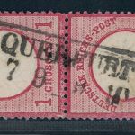 Deutsches Reich Brustchild Michel Nr. 19 gestempelt Querfurt senkrechtes Paar