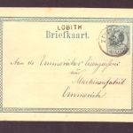 Niederlande Ganzsache - Lobith / Zevenaar nach Emmerich 1896