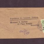 Streifband Luxemburg - Expedition der Zeitung - 1916 nach Brüssel