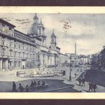 Ansichstkarte Italien Roma / Rom : Piazza Navona - 1925 nach Baden , Ladenburg
