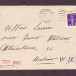 Italien EF Zensur Brief - Genua nach Berlin 1944