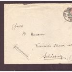 Italien EF Brief - Torino / Milano Bahnpost nach Schleswig 1923