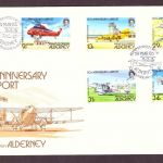 Großbritannien FDC - 50 Jahre Airport Alderney 1985