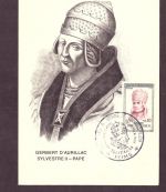 Ansichtskarte Frankreich Reims - Religion / Gerbert - Papst Sylvester II 1964