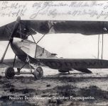 AK neuester Doppeldecker der Deutschen Flugzeugwerke - Feldpost 1917
