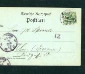 Ansichtskarte Kiel- Mondscheinkarte Gruss aus Kiel - Blck auf Hafen n. Ulm 1898