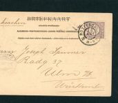 Ansichtskarte Scheveningen Niderlande , Rotterdam nach Ulm 1898