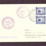 DR Zeppelin Karte : Sudetenland Fahrt - zwei Bord Stempel ( ! ) LZ 127 - 1938