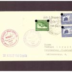 DR Zeppelin Karte : Sudetenland Fahrt - zwei Bord Stempel ( ! ) LZ 127 - 1938