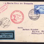 DR Zeppelin Beleg MiFr MiNr. 439 Südamerikafahrt 1930 Bordstempel bis Teneriffa