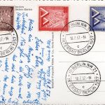 Ansichtskarte Berlin Interbau Seilbahn mit Marken und Sonderstempel 1957