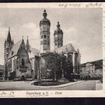 Ansichtskarte Naumburg a. Saale - Dom gelaufen 1925