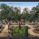 Ansichtskarte Halle Amtsgarten gelaufen 1915