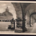 Ansichtskarte Gotha , Der Schloßhof mit Wandelhallen ungebraucht