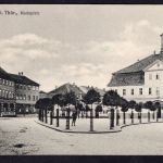 Ansichtskarte Ohrdruf Marktplatz gelaufen 1918