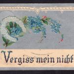 Ansichtskarte Grußkarte Vergiss mein nicht , Prägekarte 1909