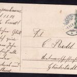 Ansichtskarte Ein frohes Neujahr 1908 gelaufen Glückstadt