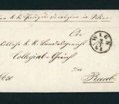 Österreich Polizei Wien Siegelbrief 1852 nach Raab