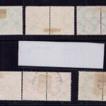 Dt. Reich Zusammendruck K9 - K14 gestempelt