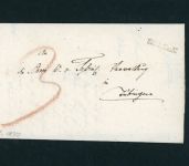 Vorphilatelie Brief Sulz a.N. nach Tübingen 1838 - Doppelverwendung