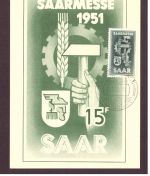 Saar Maximal Karte - Messe 1951 + Sondermarke mit SST