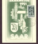 Saar Maximal Karte - Messe 1951 + Sondermarke mit SST