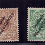 Deutsch Südwestafrika Michel Nummer 1 + 2 ungebraucht Falz