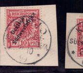 Deutsch Südwestafrika Lot Michel Nummer 7 - Farbtöne gestempelt