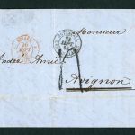 Vorphilatelie Brief Schweiz Nettstall nach Avignon Frankreich 1858