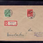 Berlin Mischfrankatur Zonen Berlin Einschreiben 11.09.1948 geprüft