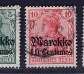 Deutsche Auslandpostämter Marokko Michel-Nr. 46 - 49 gestempelt