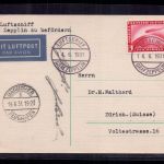 Zeppelin Beleg Graf Zeppelin über Hannover n. Zürich ( Schweiz ) 1931