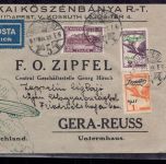 Zeppelin Brief Budapest Ungarn 1931 nach Gera Reuss mit SST