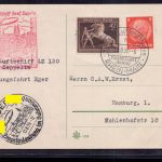 DR Zeppelin Beleg Deutschlandfahrten 1939 - Eger Zeppelinlandung - mit MiNr 699