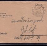 Postsache SoSt. Deutschlandfahrt 1939 Landungsstempel Bielefeld